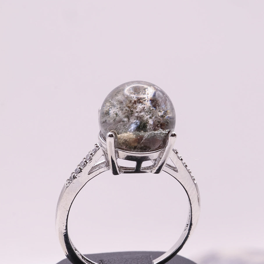 Garden Quartz Adjustable Ring ~ Green, Auburn & Yellow | #4