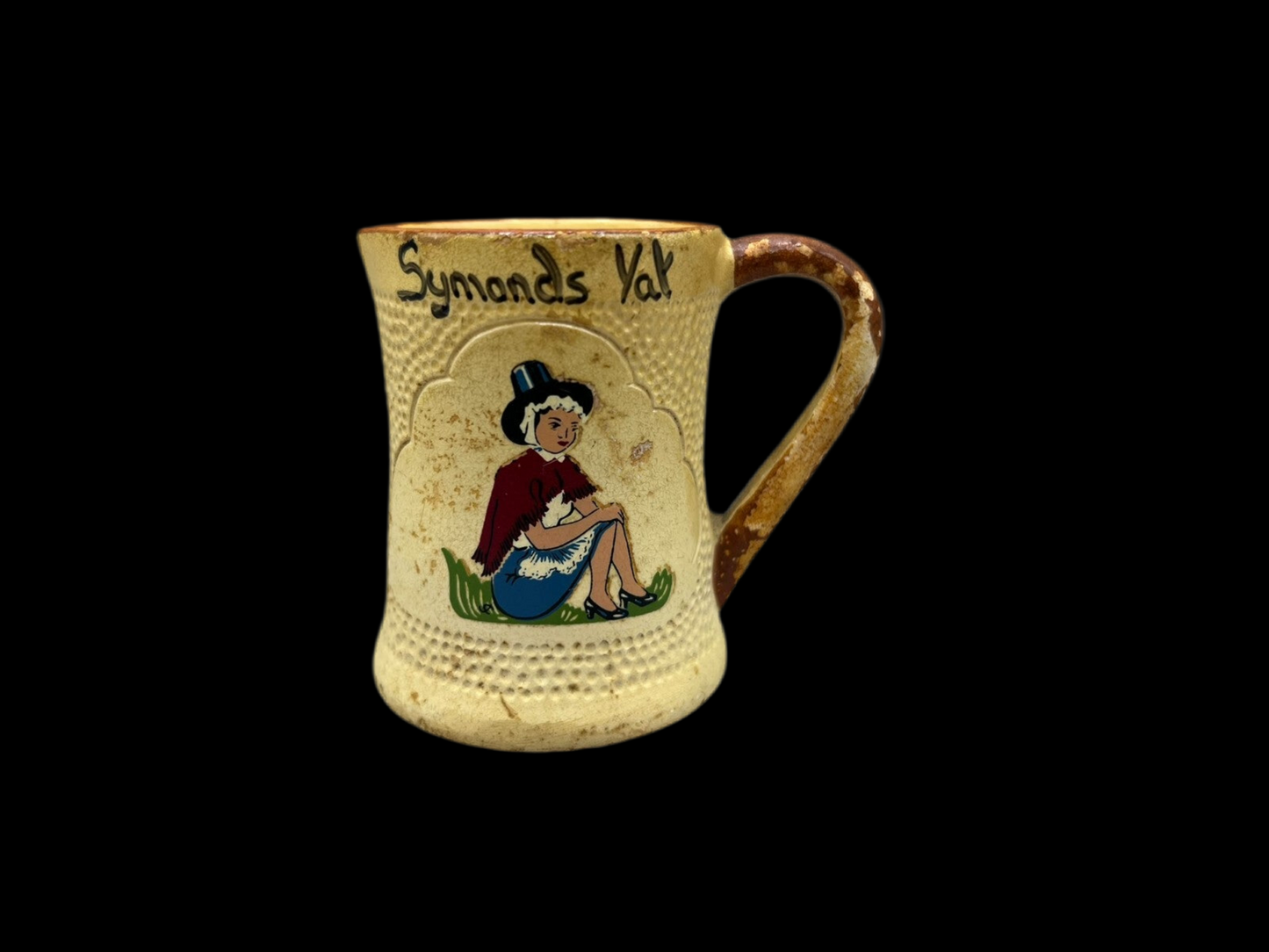 Vintage Manorware Miniature Beige Jug with Brown Handle