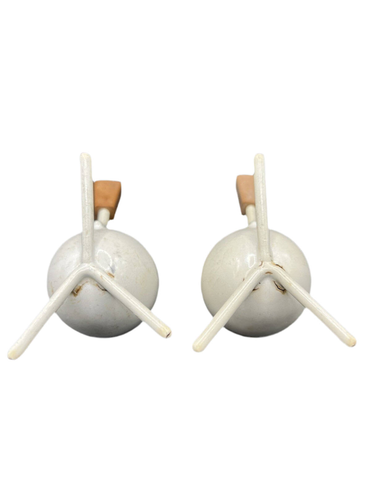 Rare Set Of 6 Tripod Egg Cups Mid-Century Modern, Retro Kitchen Accessories