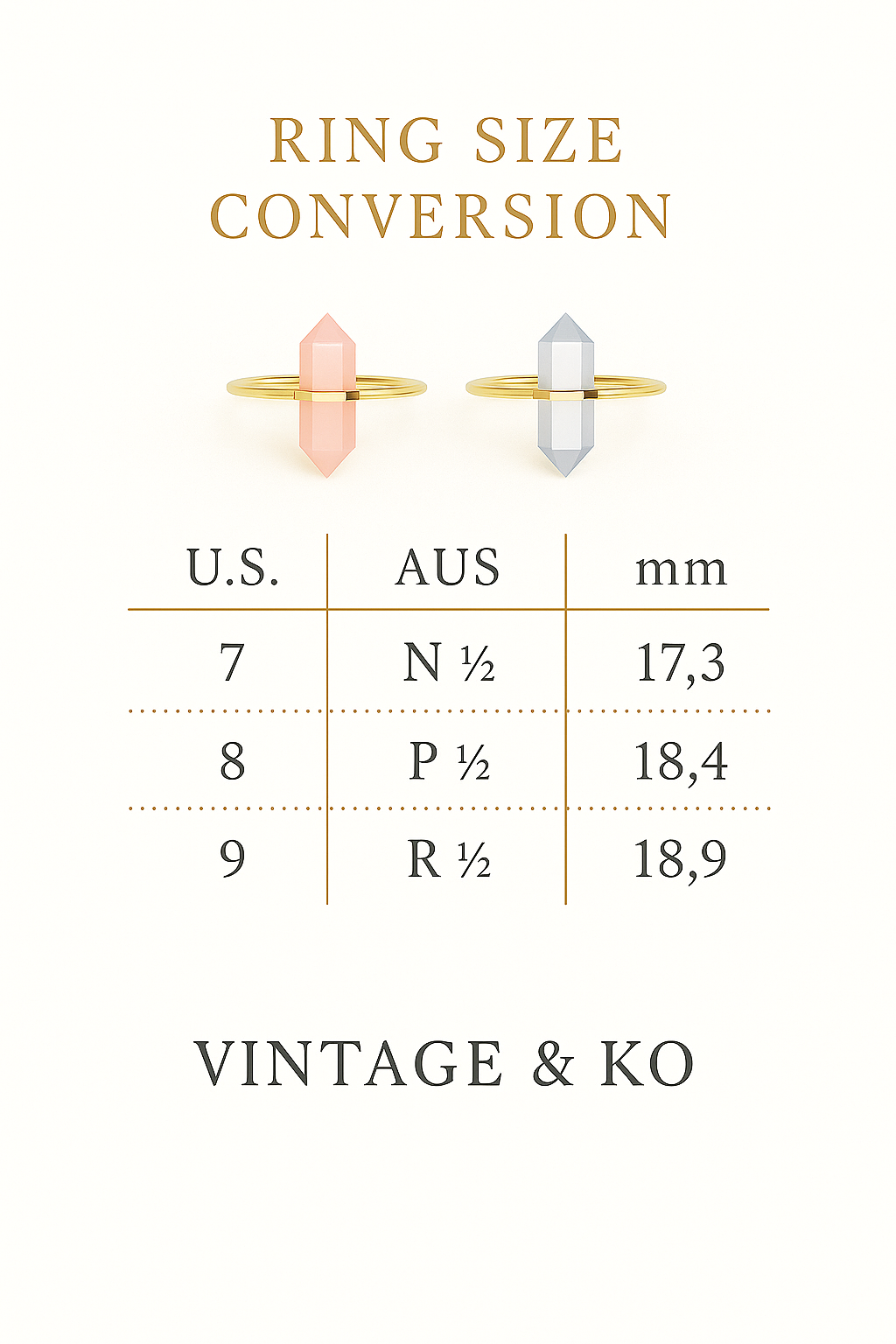Minimalist 925 Quartz Crystal Ring – Rose or Clear Crystal – Gold or Silver Band – Sizes 5 to 7