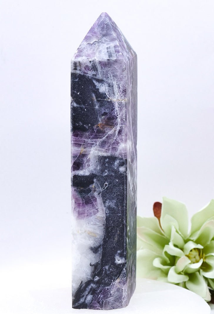 Imperfect Fluorite Crystal Tower | Medium Size 13cm - 301g