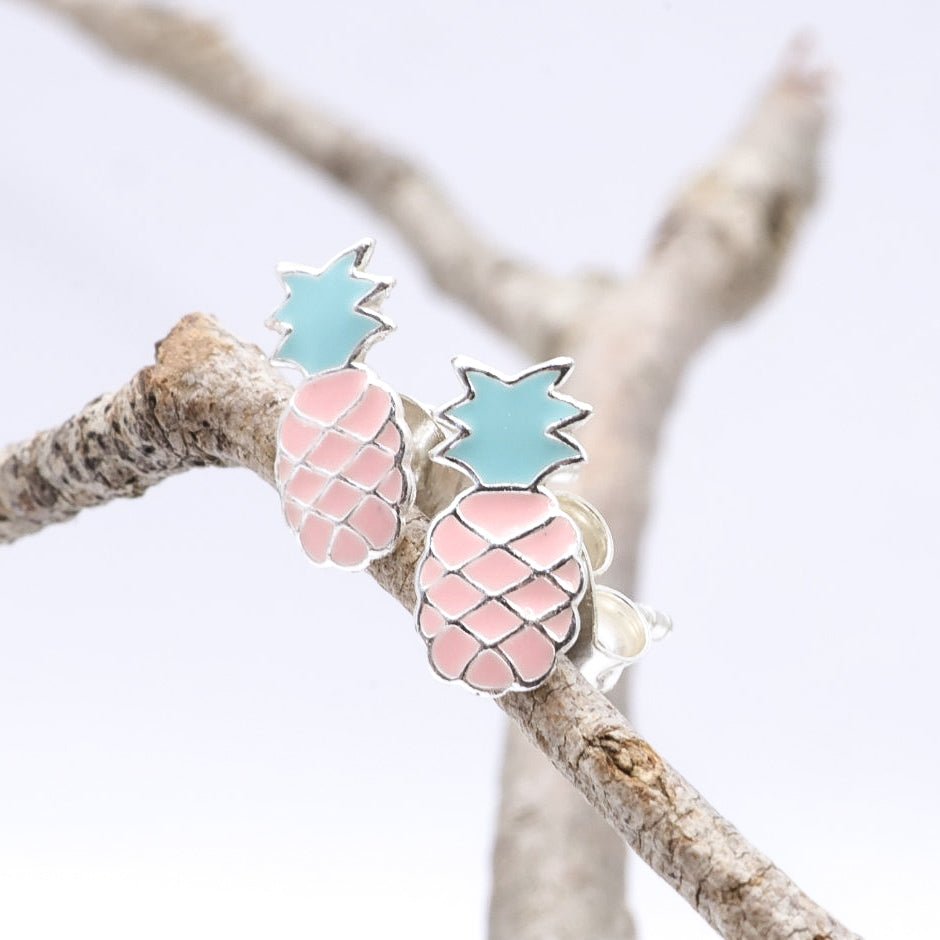 Kids Pineapple Stud Earrings | .925 Sterling Silver