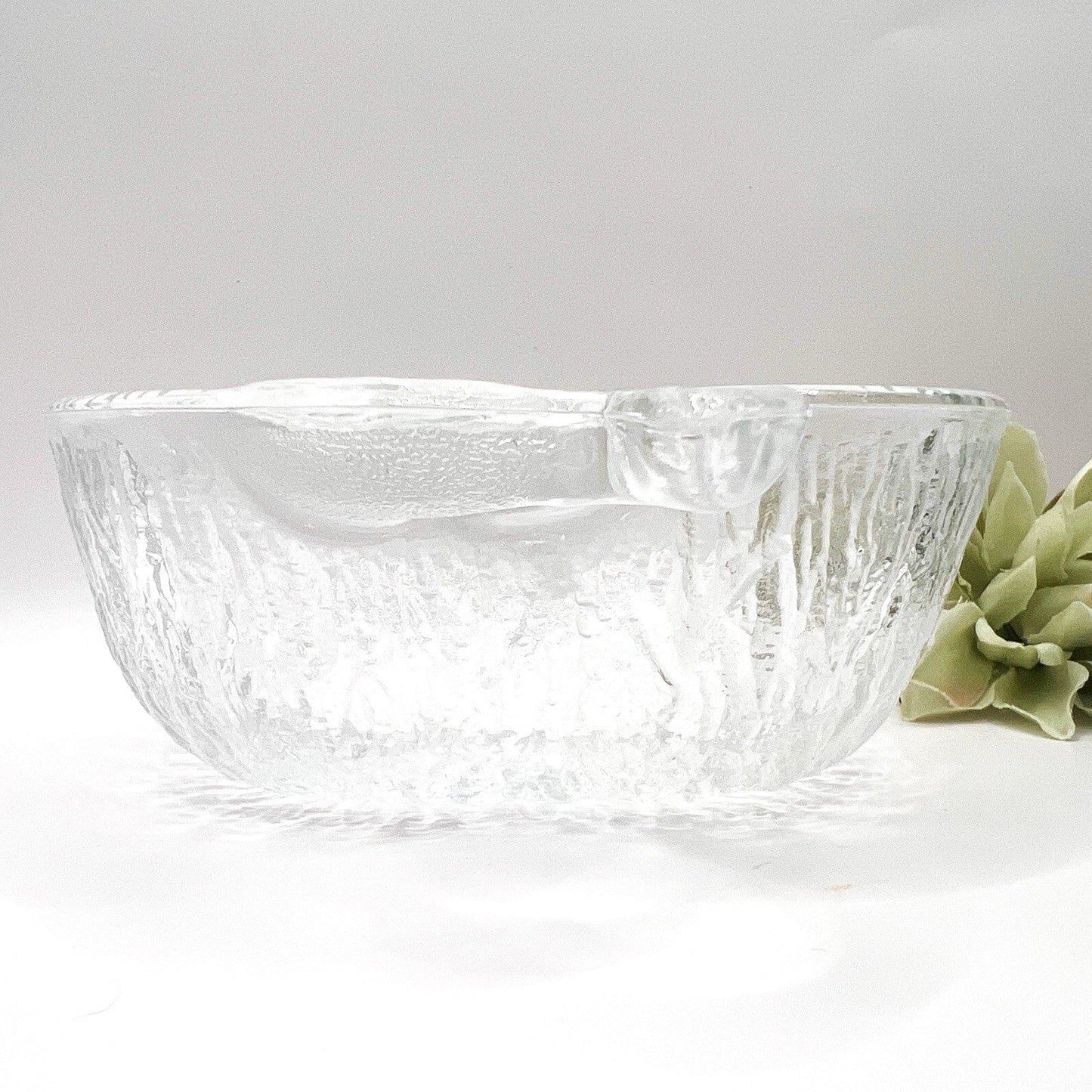Pair of Glass Vintage Apple Shaped Dessert Bowls