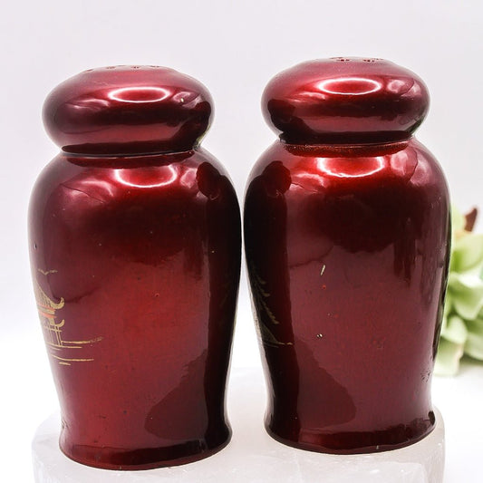 Red Temple Japanese Salt & Pepper Shakers