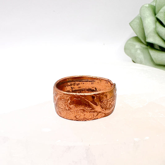 Rustic Copper Ring, Adjustable