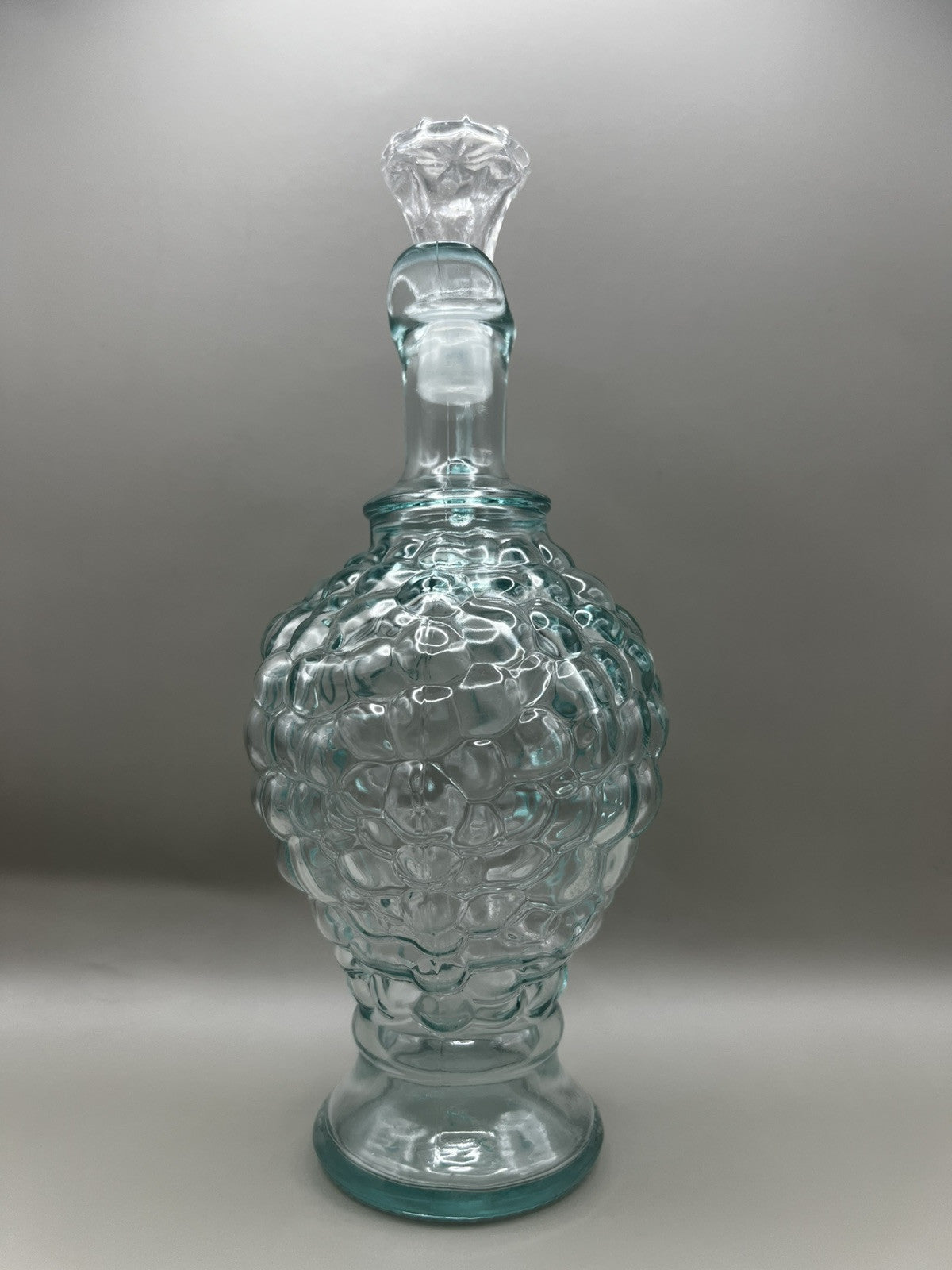 Vintage Wine Decanter by Vetreria Etrusca, Italian Glassware Bottle with Stopper