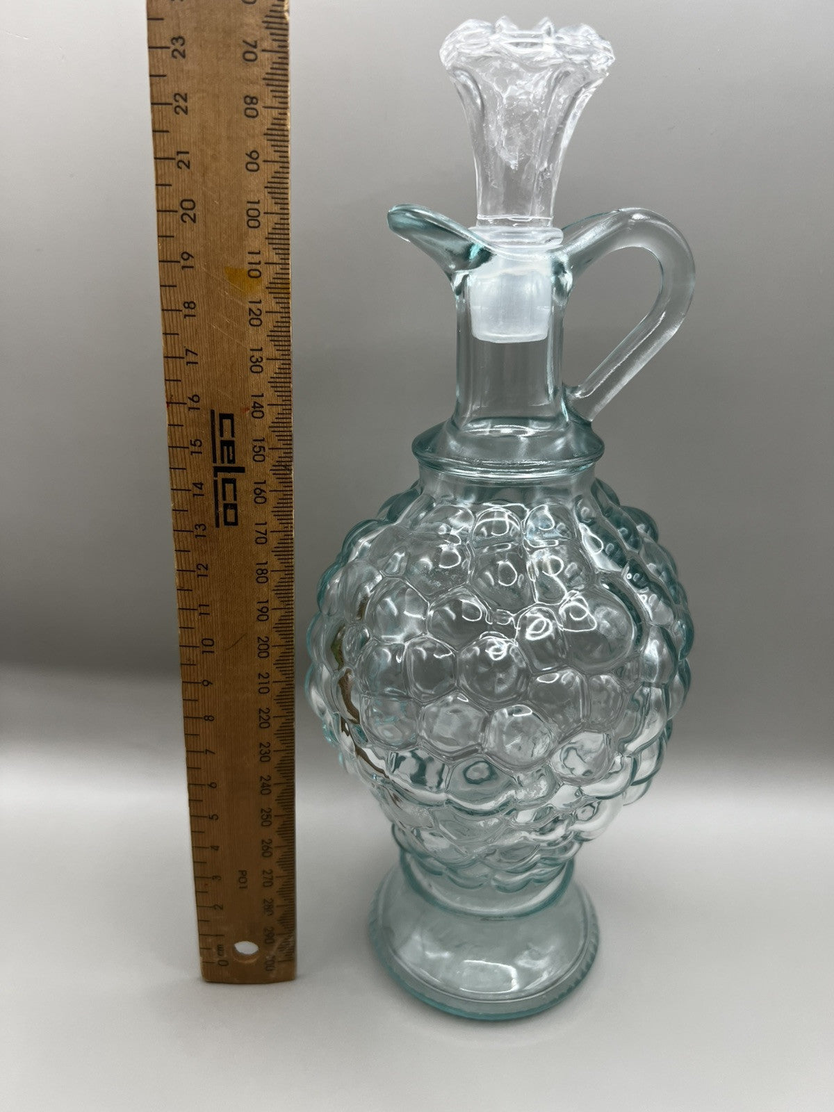 Vintage Wine Decanter by Vetreria Etrusca, Italian Glassware Bottle with Stopper
