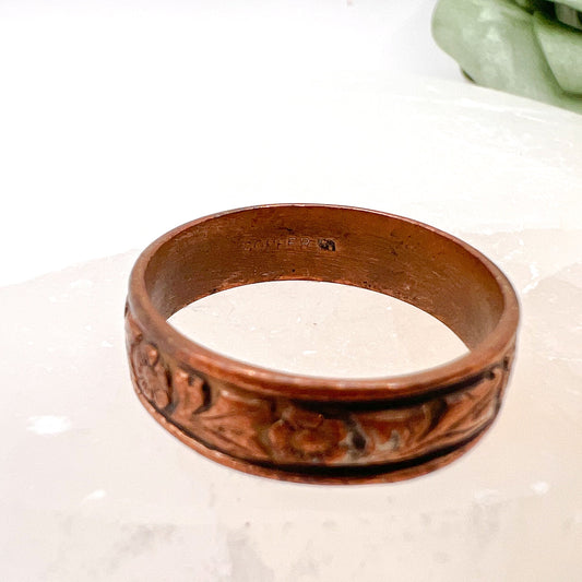 Vintage Repoussé Floral Ring