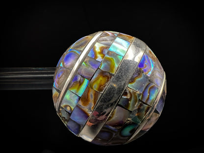 Abalone Jewellery Set Metal Bangle And Vivid  Stud Earrings, Coastal Accessories