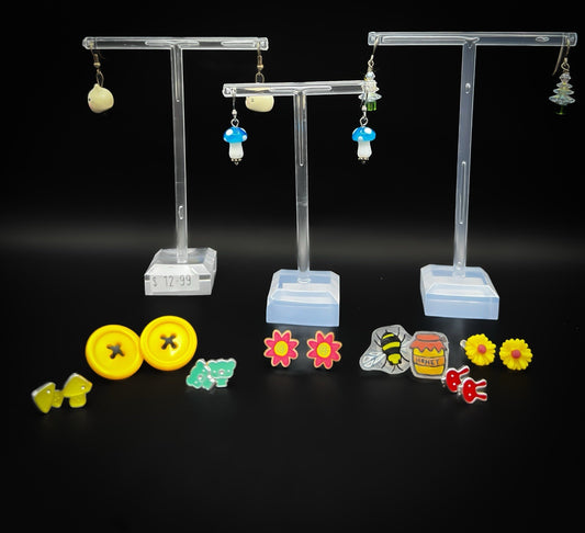 10 Fun Novelty Earring Set Cute Party Jewellery Women Kid Gift Costume Accessory