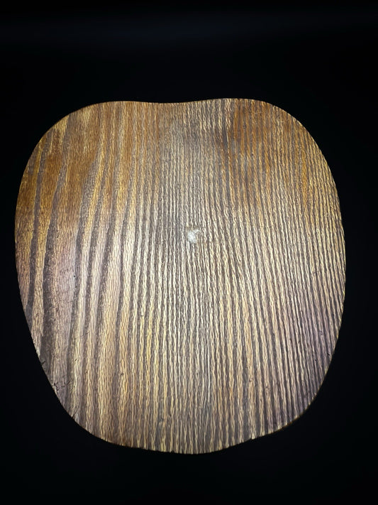 Rustic Wooden Apple Coasters Set of 6, Cork Backed With Leather Strap and Stand