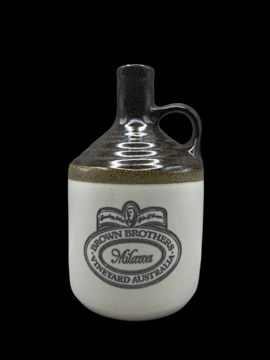 Vintage Brown Brothers Milawa Vineyard Pottery Decanter - Empty, without Cork