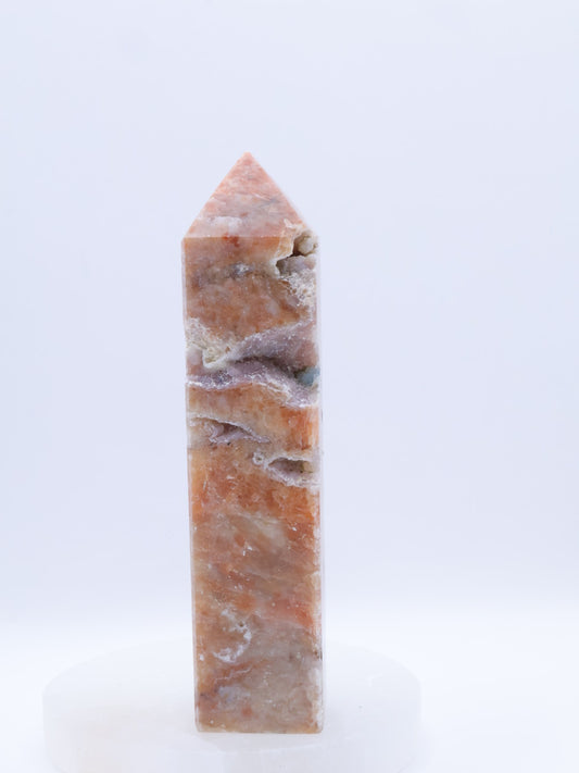 Orange Calcite/Apatite 
Crystal Point Medium Size 90-140mm | #1
