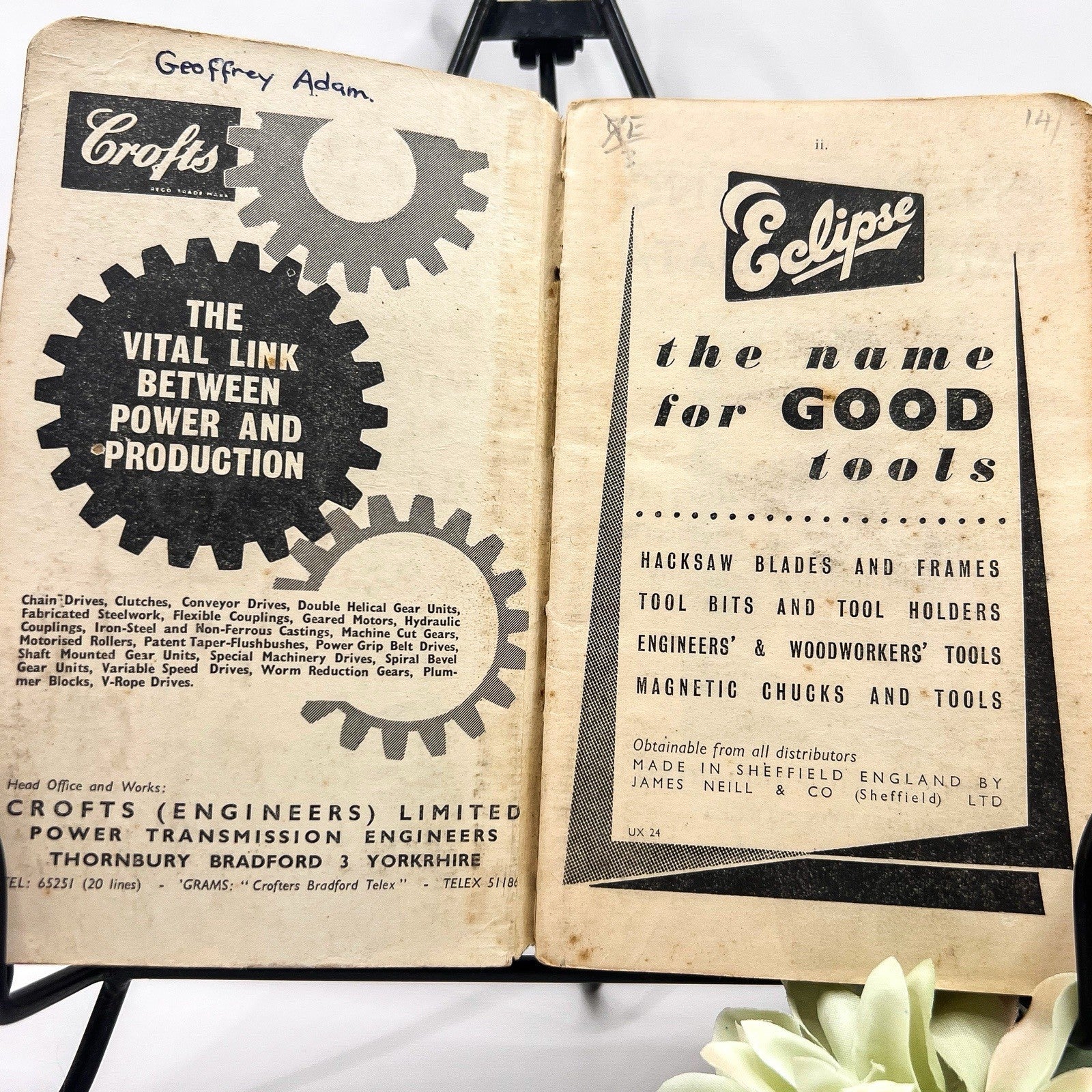 1963 Vintage Fowler's Mechanics And Machinists Pocket Book