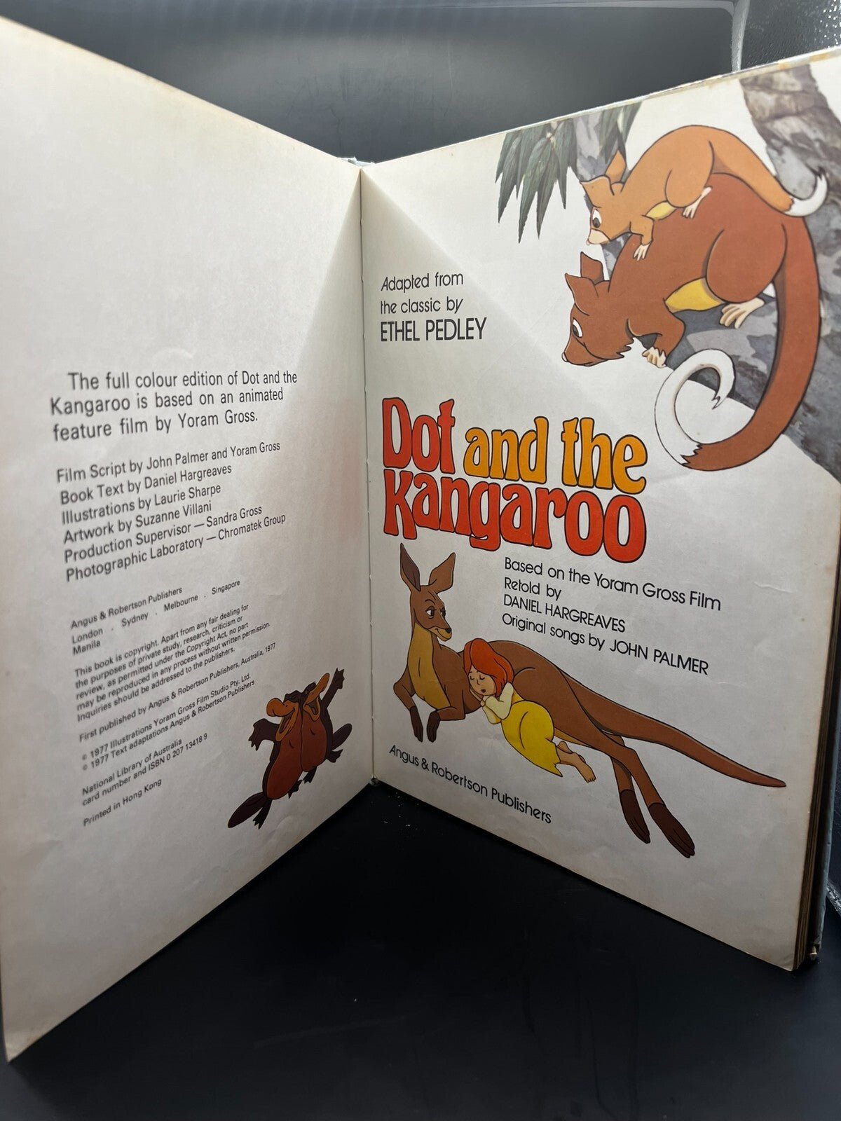 1977 Australian Children's Book Kangaroo Vintage Inscribed 1987 Rare Collectible