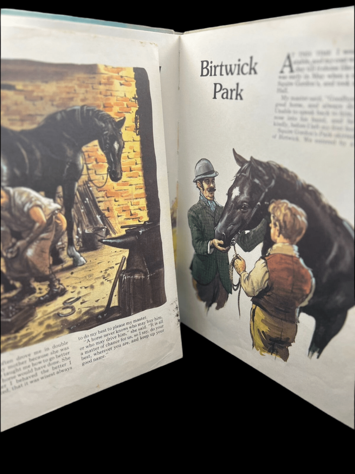 1978 Purnell Colour Classics Black Beauty by Anna Sewell, Vintage Horse Book