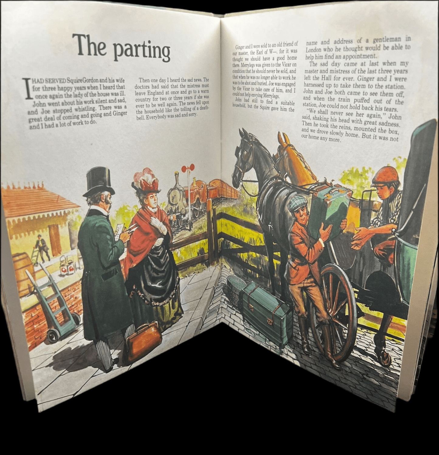 1978 Purnell Colour Classics Black Beauty by Anna Sewell, Vintage Horse Book