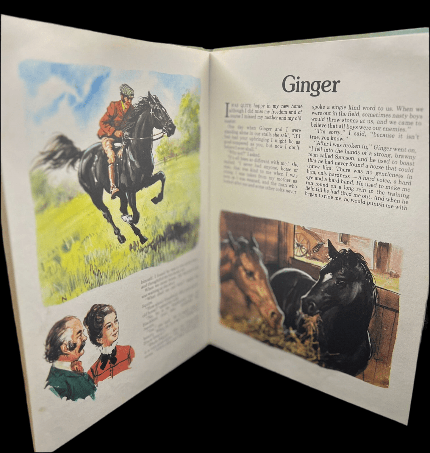 1978 Purnell Colour Classics Black Beauty by Anna Sewell, Vintage Horse Book