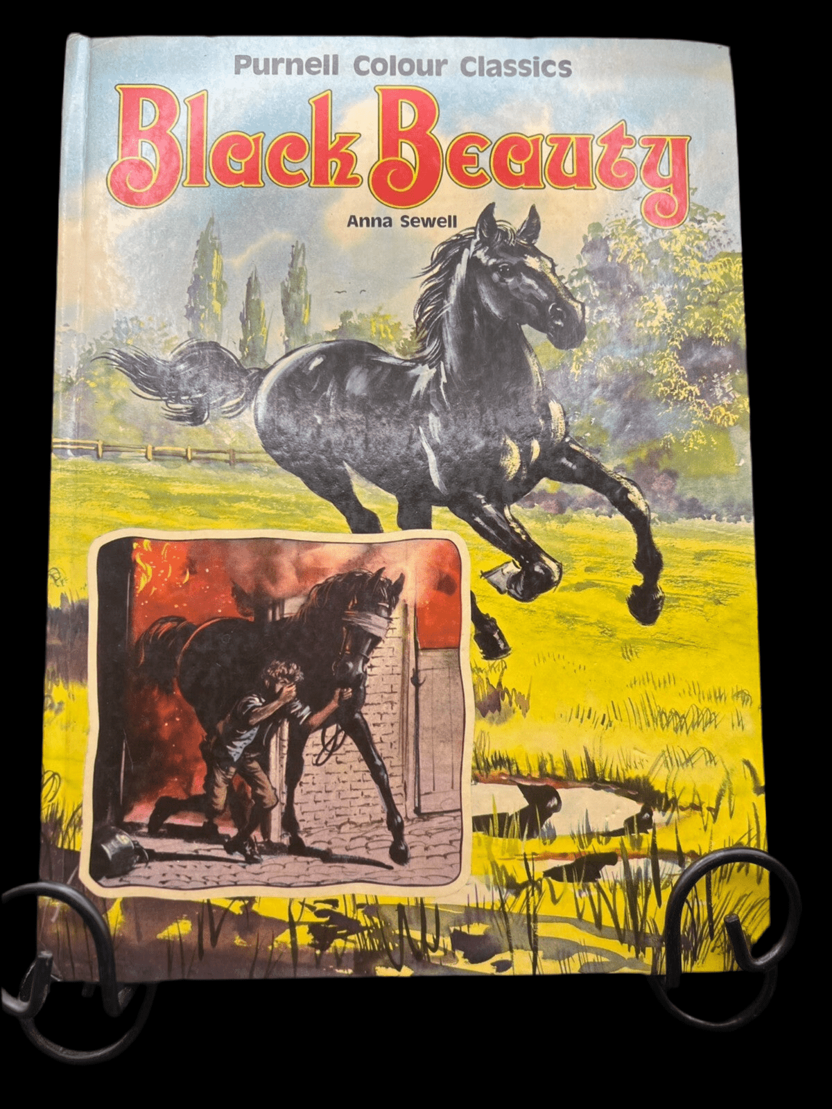 1978 Purnell Colour Classics Black Beauty by Anna Sewell, Vintage Horse Book