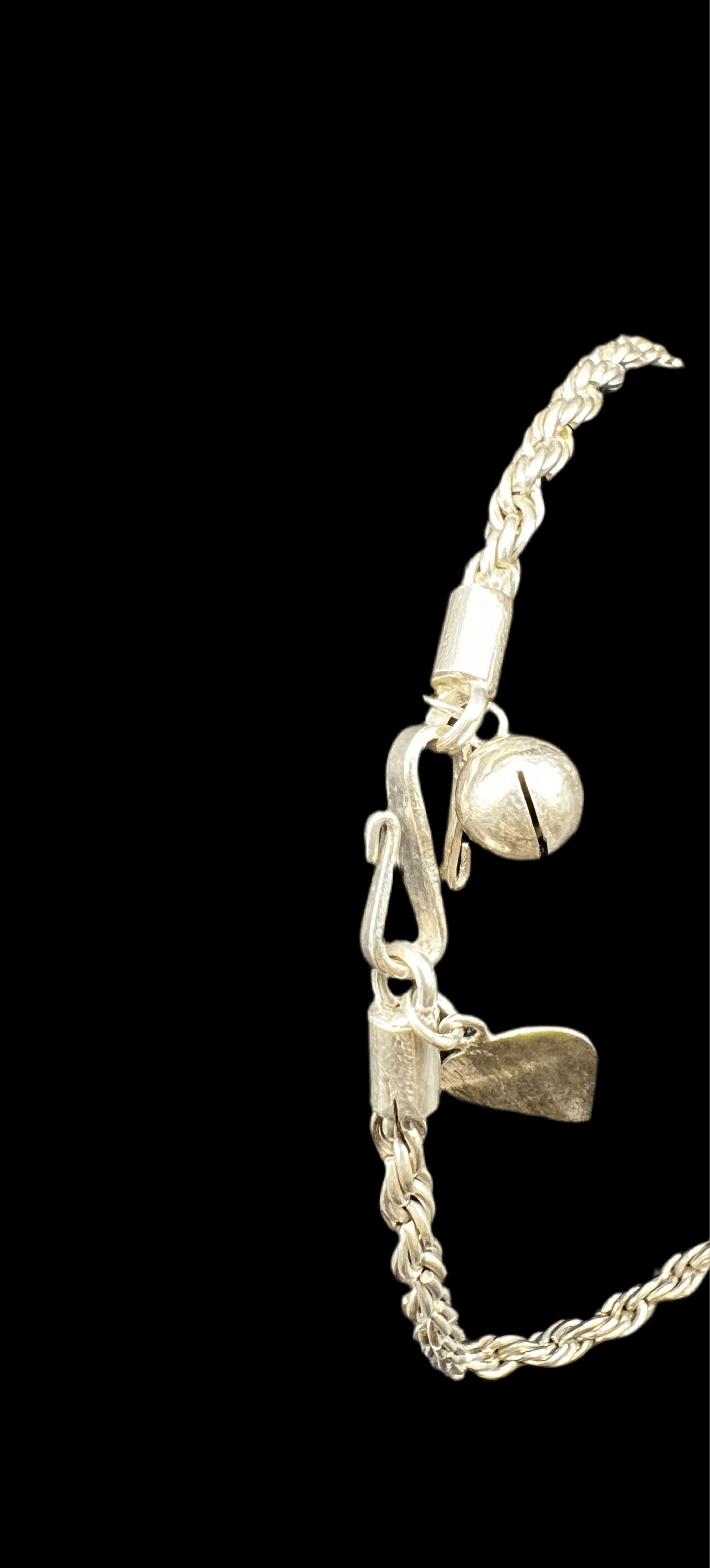 22k Stamped Silver Twisted Rope Bracelet