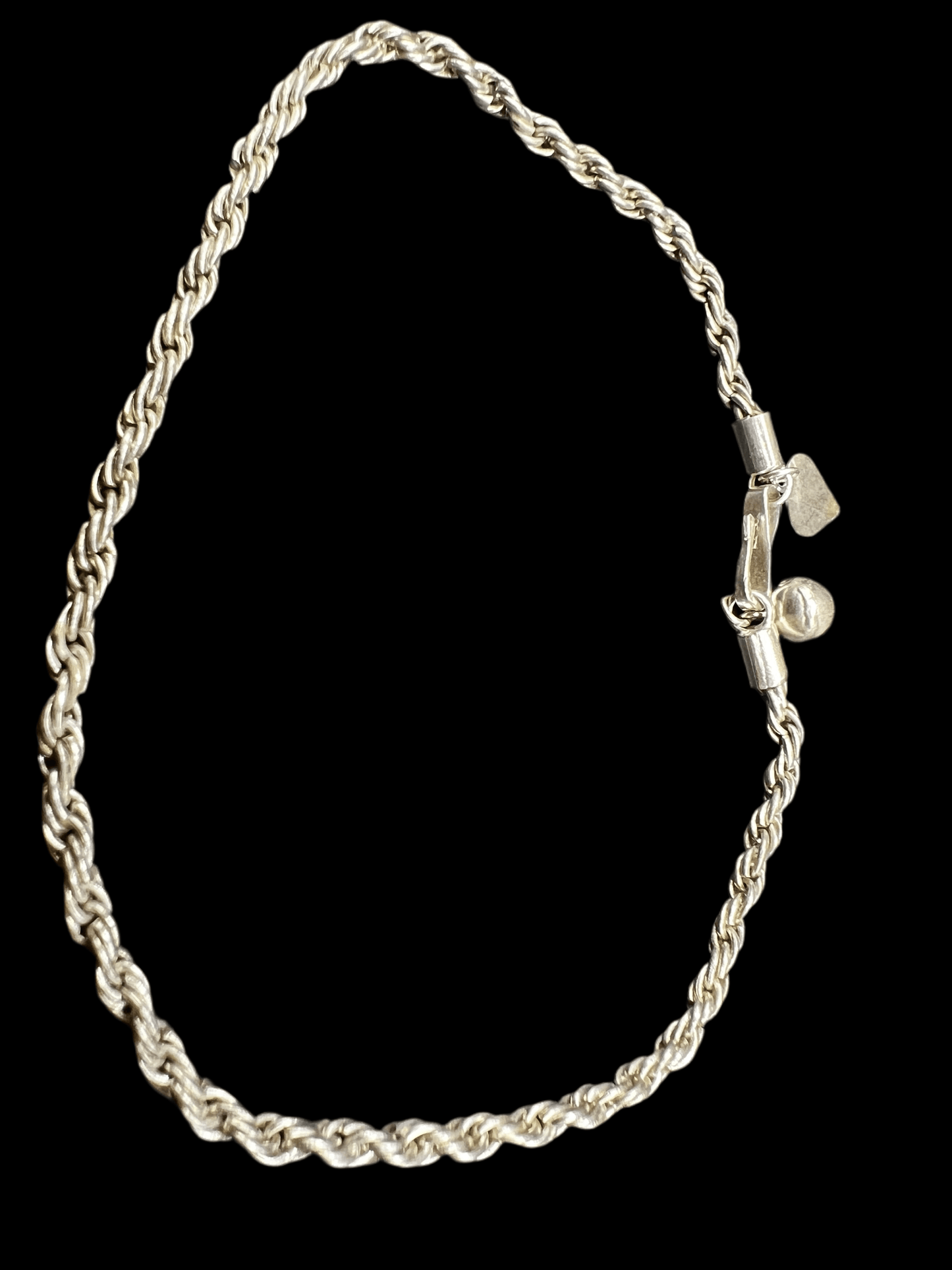 22k Stamped Silver Twisted Rope Bracelet