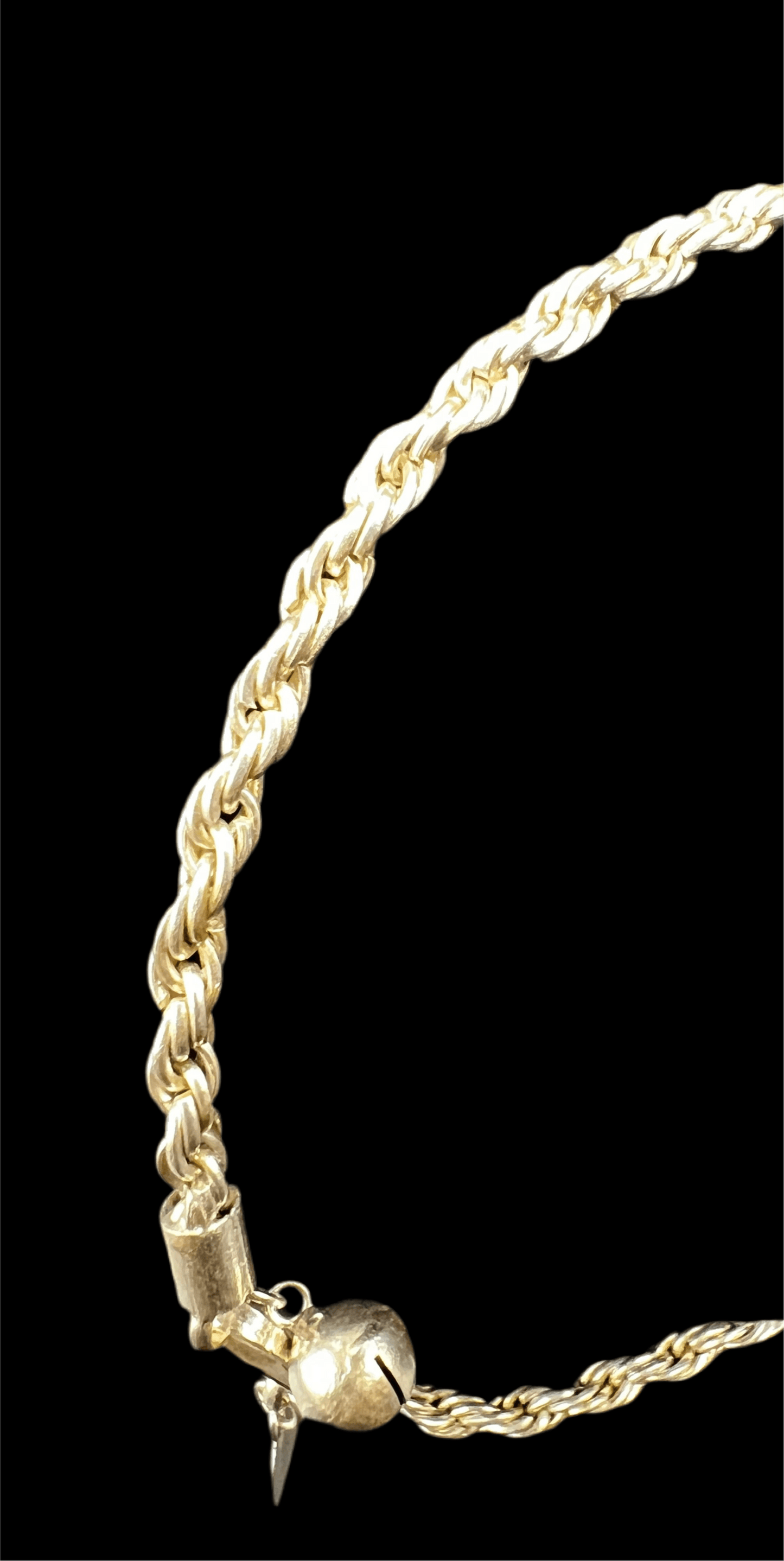 22k Stamped Silver Twisted Rope Bracelet