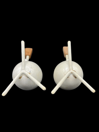 Rare Set Of 6 Tripod Egg Cups Mid-Century Modern, Retro Kitchen Accessories