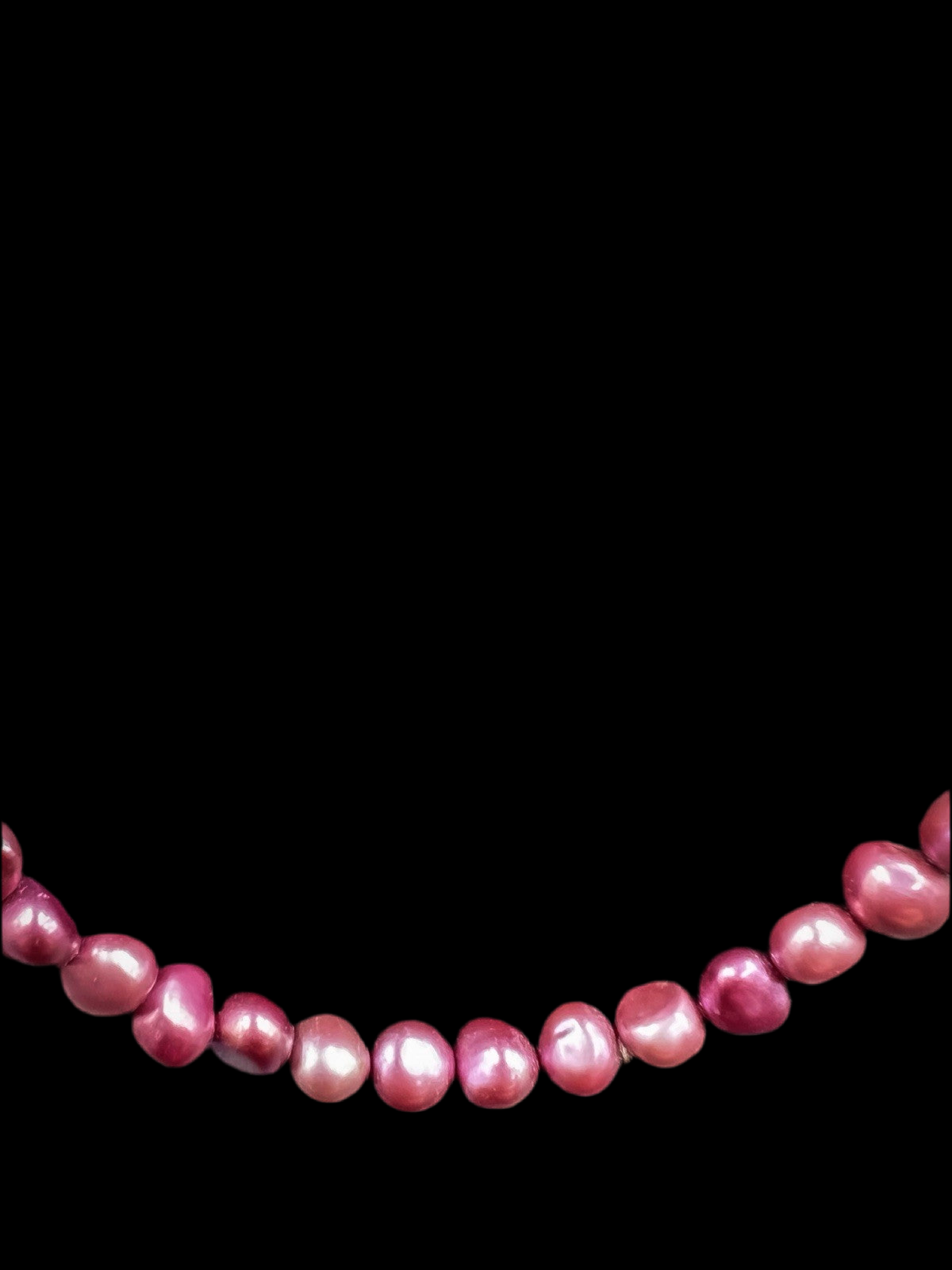 Unique Pearl Necklace Purple/Pink With Magnetic Clasp