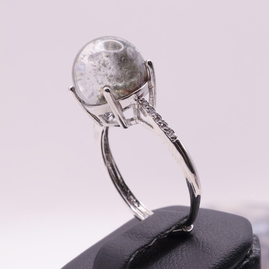 Garden Quartz Adjustable Ring ~ Green, Auburn & Yellow | #4