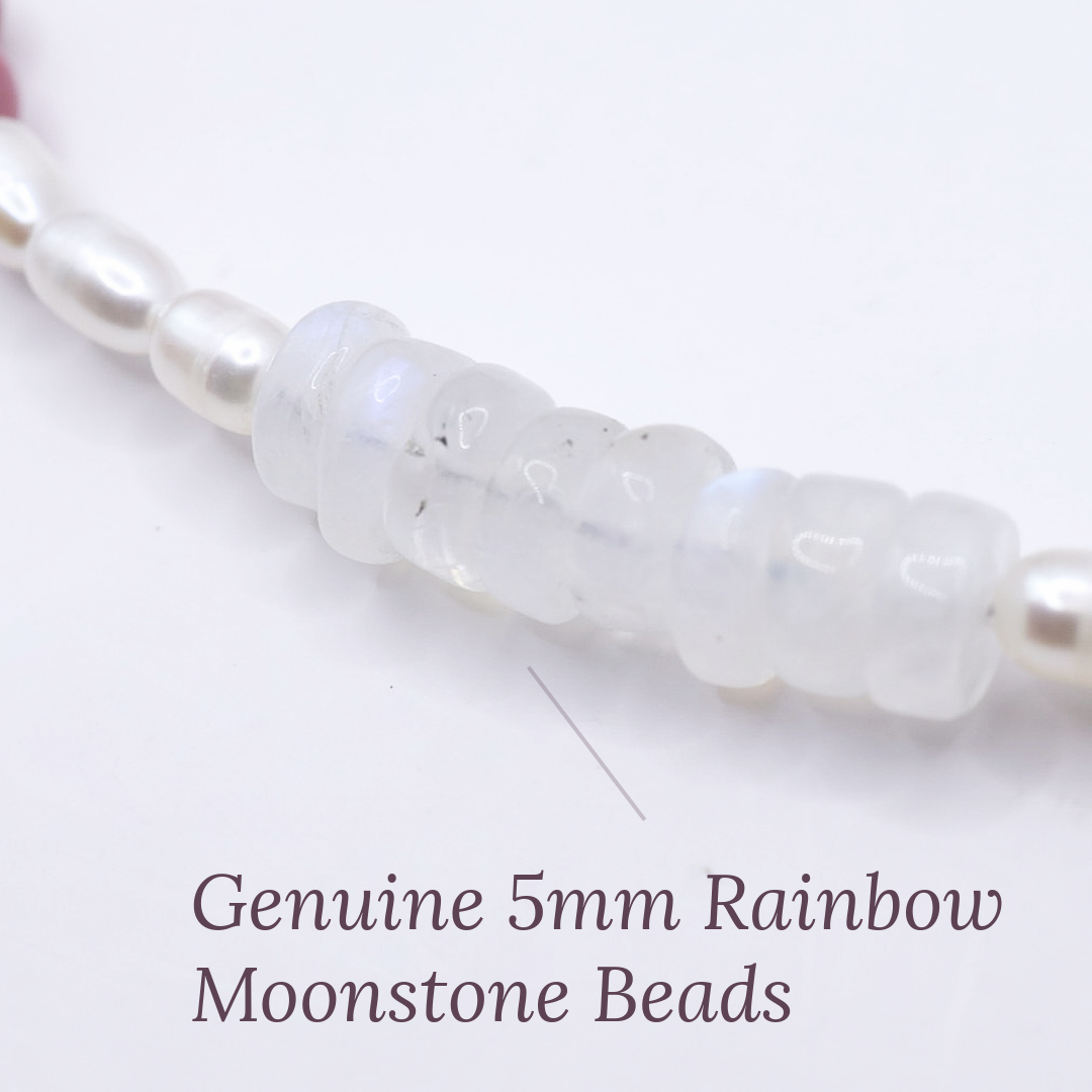 Australian Handmade Adjustable Pregnancy & Postpartum Silver-plated Crystal Bracelet | 19cm