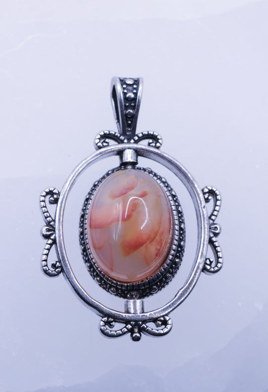 Sakura Agate Rotating Pendant | #1