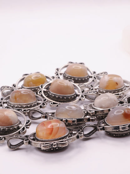 Sakura Agate Rotating Pendant | #7