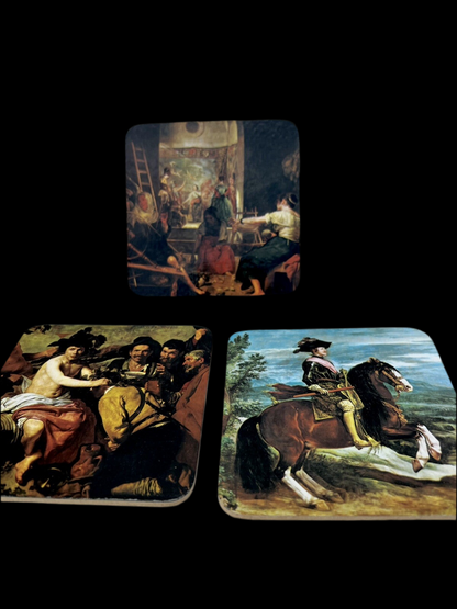 Vintage Set of 6 Coasters and Placemat With Box - Manufacturas Hema