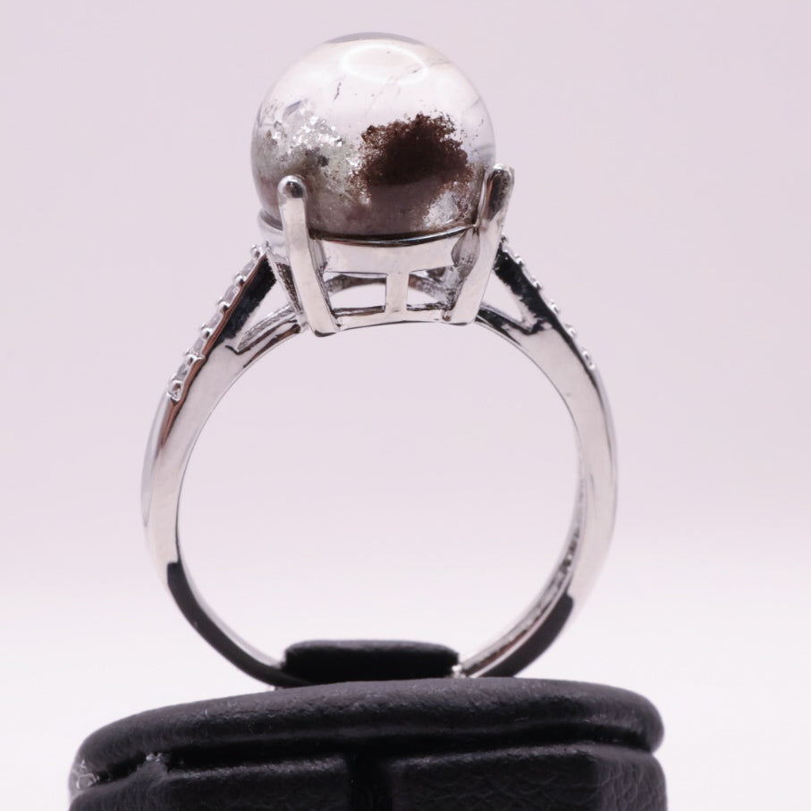 Garden Quartz Adjustable Ring ~ Burnt Orange | #8