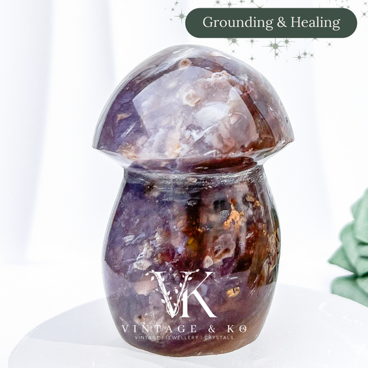 Jasper Mushroom Carving #5 | 269g x 8.5cm