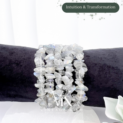 Labradorite Crystal Chip Bracelet