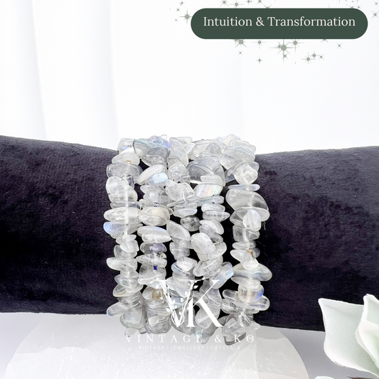 Labradorite Crystal Chip Bracelet
