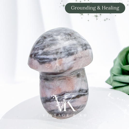 Jasper Mushroom Carving #1 | 6.5cm x 140g