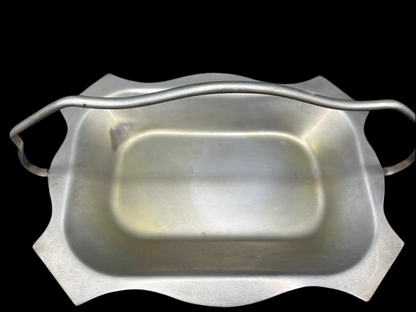 Vintage Goldcraft Anodised Aluminium Handled Bread Basket | Mid-Century Australian Serving Dish | Elegant Retro Fruit Bowl