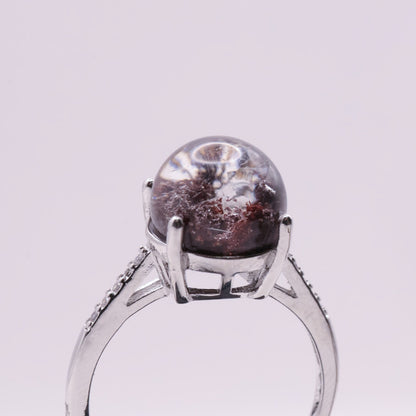Garden Quartz Adjustable Ring ~ Burgundy | #1