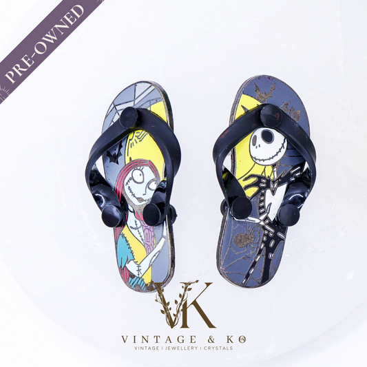 Tokyo Disney Nightmare Before Christmas Jack & Sally Flip-Flop Pins