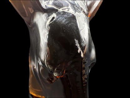Vintage 1970s Avon Topaze Horse Cologne Bottle Amber Glass Figurine - Empty