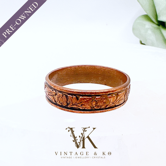 Vintage Repoussé Floral Ring
