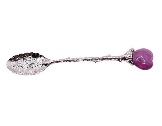 Single Witchy Genuine Crystal Coffee & Tea Spoon – Whimsical Decorative Gift