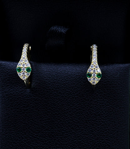 Snake Huggie Earrings | .925 Sterling Silver