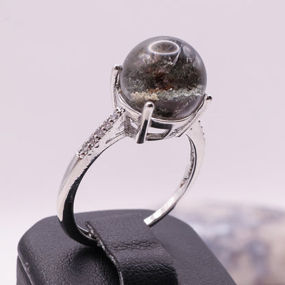 Garden Quartz Adjustable Ring ~ Green, Auburn & Yellow | #4