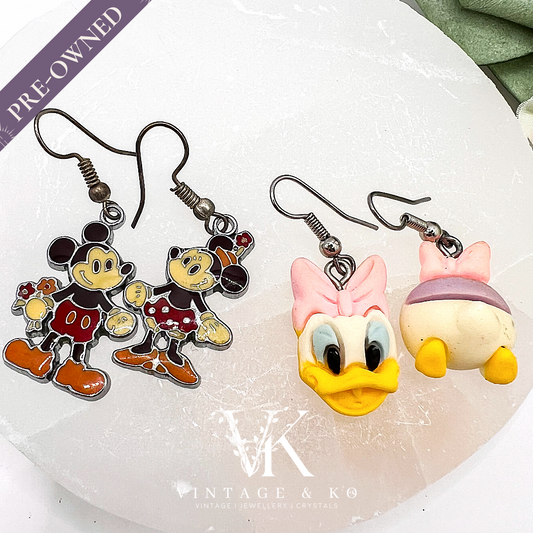 Mickey & Minnie Mouse and Daisy Duck Earring Bundle, Dangle Fashion Jewellery