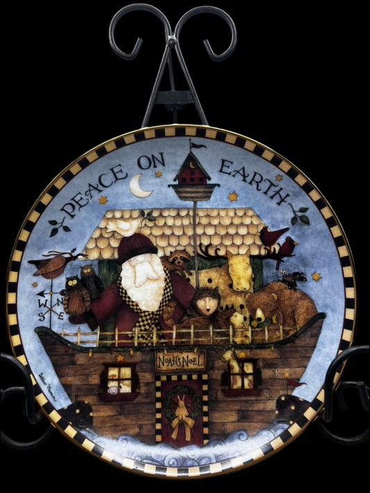 Set of 5 Vintage Debbie Mumm Christmas Plates – Franklin Mint Fine Porcelain