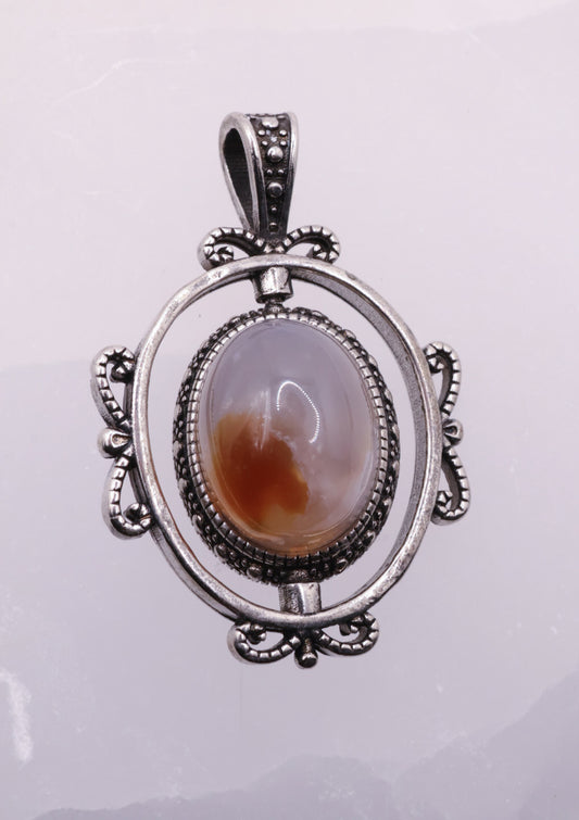 Sakura Agate Rotating Pendant | #3