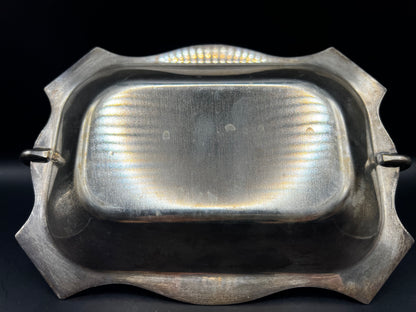 Vintage Goldcraft Anodised Aluminium Handled Bread Basket | Mid-Century Australian Serving Dish | Elegant Retro Fruit Bowl